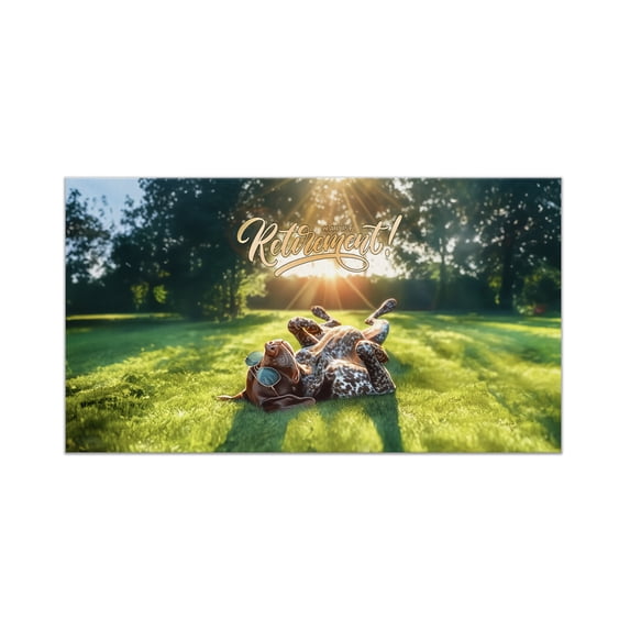 Happy Retirement with German Shorthaired Pointer Enjoy Life Rest Time Doormat GSP Lover Dog Gift Indoor Outdoor Welcome Mat - 02027