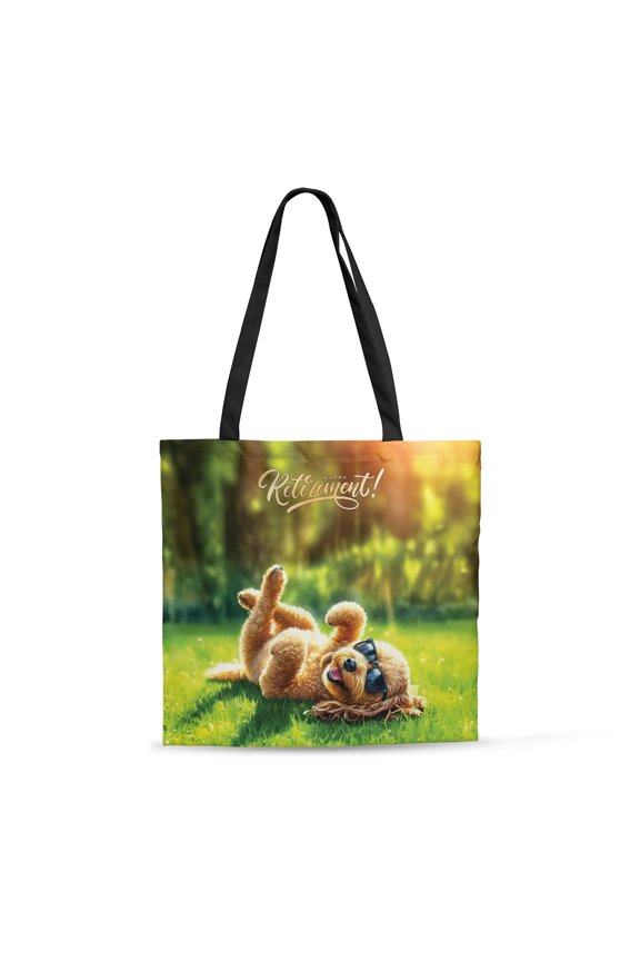 Happy Retirement with Goldendoodle Enjoy Life Rest Time All Over Print 3D Canvas Tote Bag Doodle Dog Lover Gifts Idea Reusable Handbag - 02027