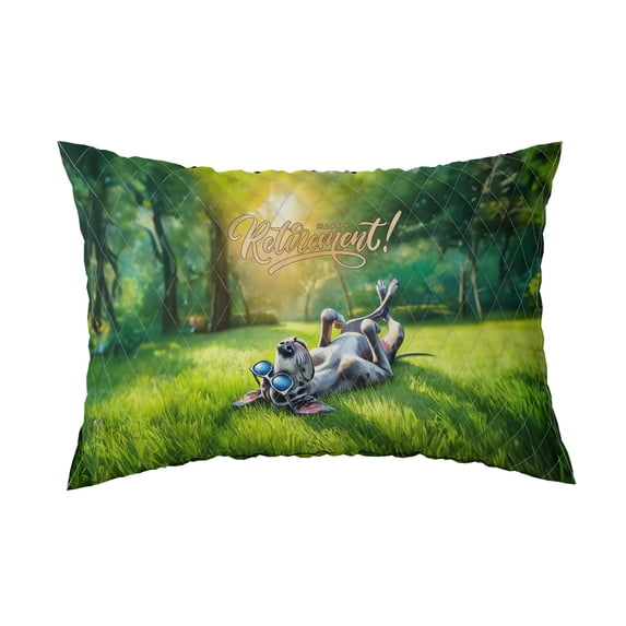 Happy Retirement with Great Dane Enjoy Life Rest Time Quilt Pillowcase Danes Dog Lover Gifts Throw Pillow Cover Bed Home Decor - 02027