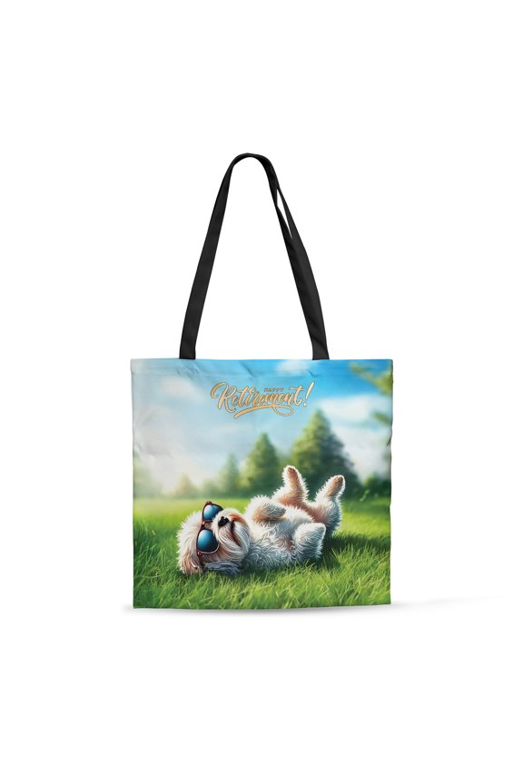 Happy Retirement with Havanese Enjoy Life Rest Time All Over Print 3D Canvas Tote Bag Havanese Dog Lover Gifts Idea Reusable Handbag - 02027