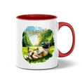 thumbnail image 1 of Happy Retirement with Pug Enjoy Life Rest Time 11oz Accent Two-tone Mug Dog Lover Gifts Coffee Tea Cup - 02027, 1 of 5