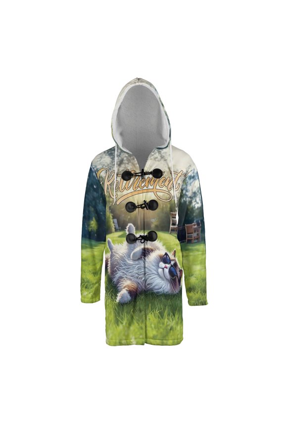 Happy Retirement with Ragdoll Enjoy Life Rest Time All Over Print 3D Hooded Duffle Toggle Coat Cat Lover Kitten Owner Gifts Idea - 02027