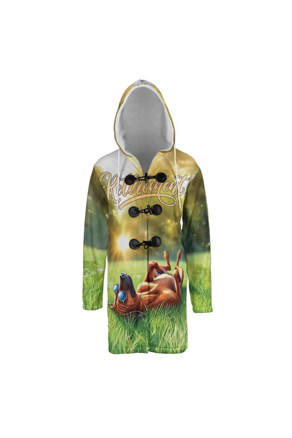 Happy Retirement with Rhodesian Ridgeback Enjoy Life Rest Time All Over Print 3D Hooded Duffle Toggle Coat Ridgebacks Dog Lover Gifts - 02027