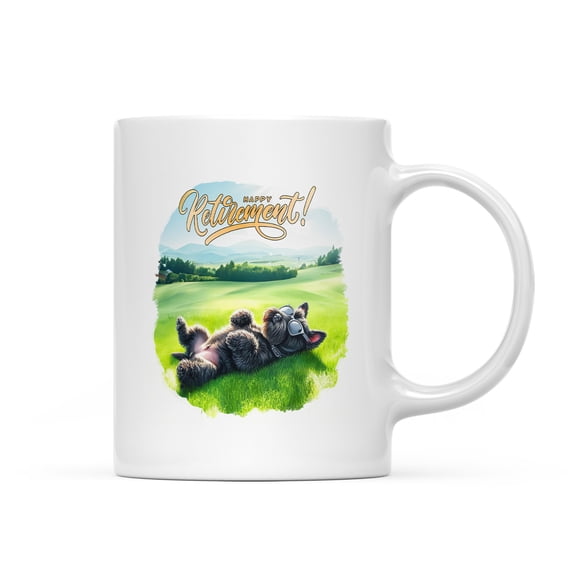 Happy Retirement with Schnauzer Enjoy Life Rest Time Mug Miniature Schnauzer Dog Lover Coffee Tea Cup - 02027