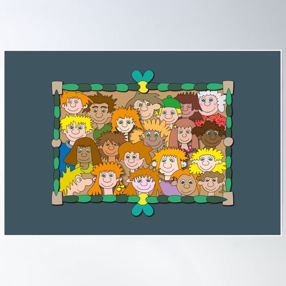 Happy Reunion Poster Wall Art, Modern Wall Decor For Living Room Bedroom, 8x12 UNFRAMED