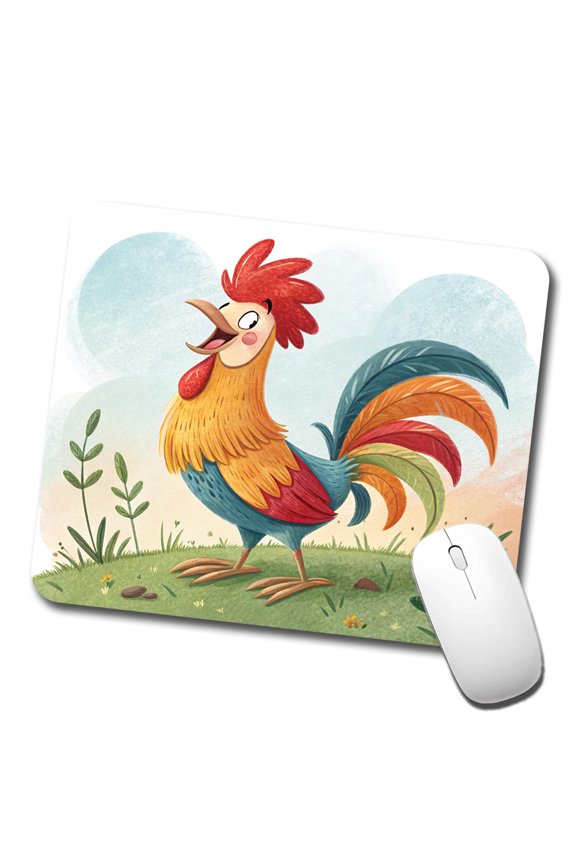 Happy Rooster Mouse Pad Low Profile Gaming Mat