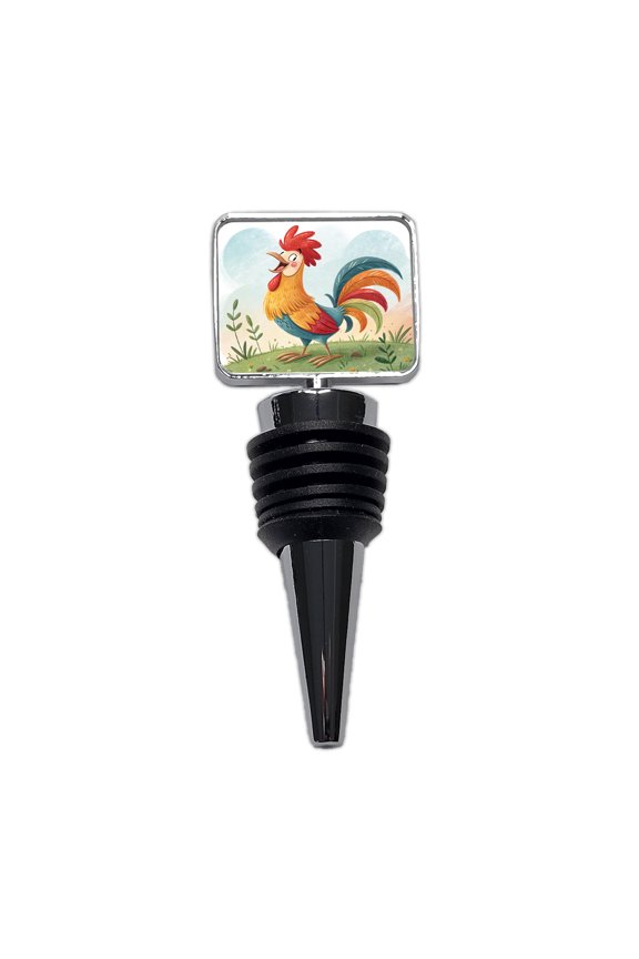 Happy Rooster Wine Bottle Stopper Cap Plug