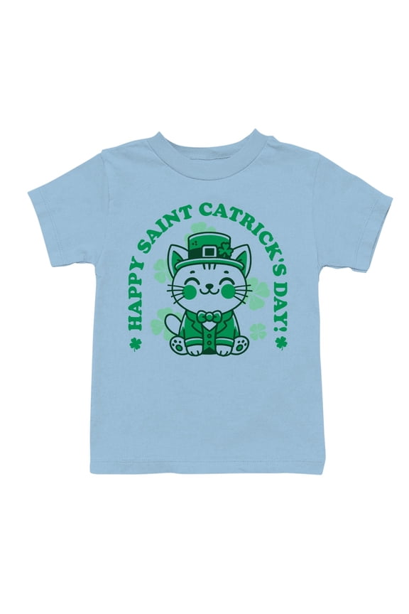 Happy Saint Catricks Day Cute Leprechaun Cat Design Youth's T-shirt