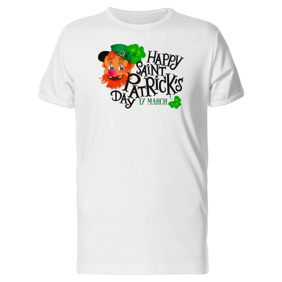 Happy Saint Patricks 17 March T-Shirt Men -Image by Shutterstock, Male Large