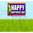 thumbnail image 1 of Happy Saint Patricks Day (18" x 24") Yard Sign, Includes Metal Step Stake, 1 of 6