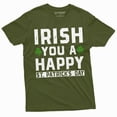 thumbnail image 1 of Happy Saint Patricks day shirt Irish Holiday Mens Womens Clover shamrock Ireland Holiday shirt (XX-Large Military Green), 1 of 7