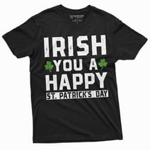 Happy Saint Patricks day shirt Irish Holiday Mens Womens Clover shamrock Ireland Holiday shirt