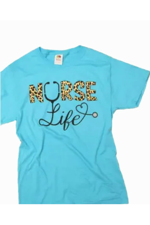 Happy Scrubs Blue Nurse Life T-Shirt Size XXX Unisex Adult