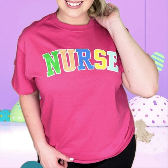 Happy Scrubs Unisex Multi-Color Nurse T-Shirt Adult Size x-Large