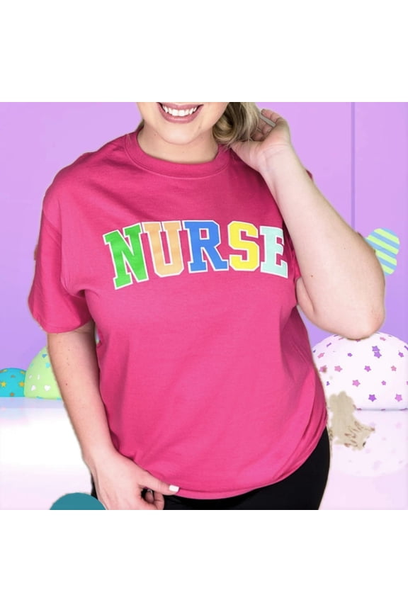 Happy Scrubs Unisex Multi-Color Nurse T-Shirt Adult Size x-Large