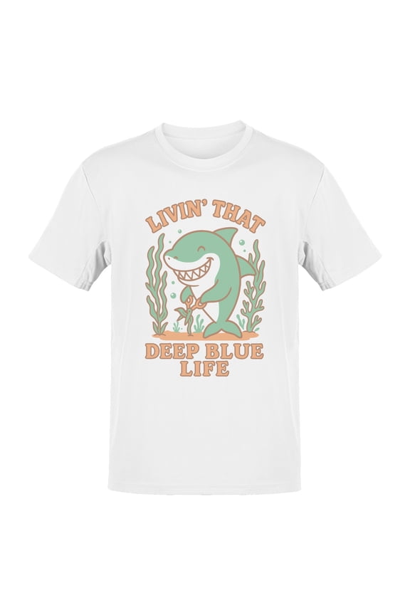Happy Shark Deep Blue Life Men's T-shirt