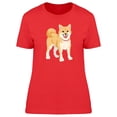 thumbnail image 1 of Happy Shiba Inu Clip Art T-Shirt Women -Image by Shutterstock, Female Medium, 1 of 2