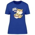 thumbnail image 1 of Happy Shiba Inu Eats Yummy Ramen T-Shirt Women -Image by Shutterstock, Female Large, 1 of 2