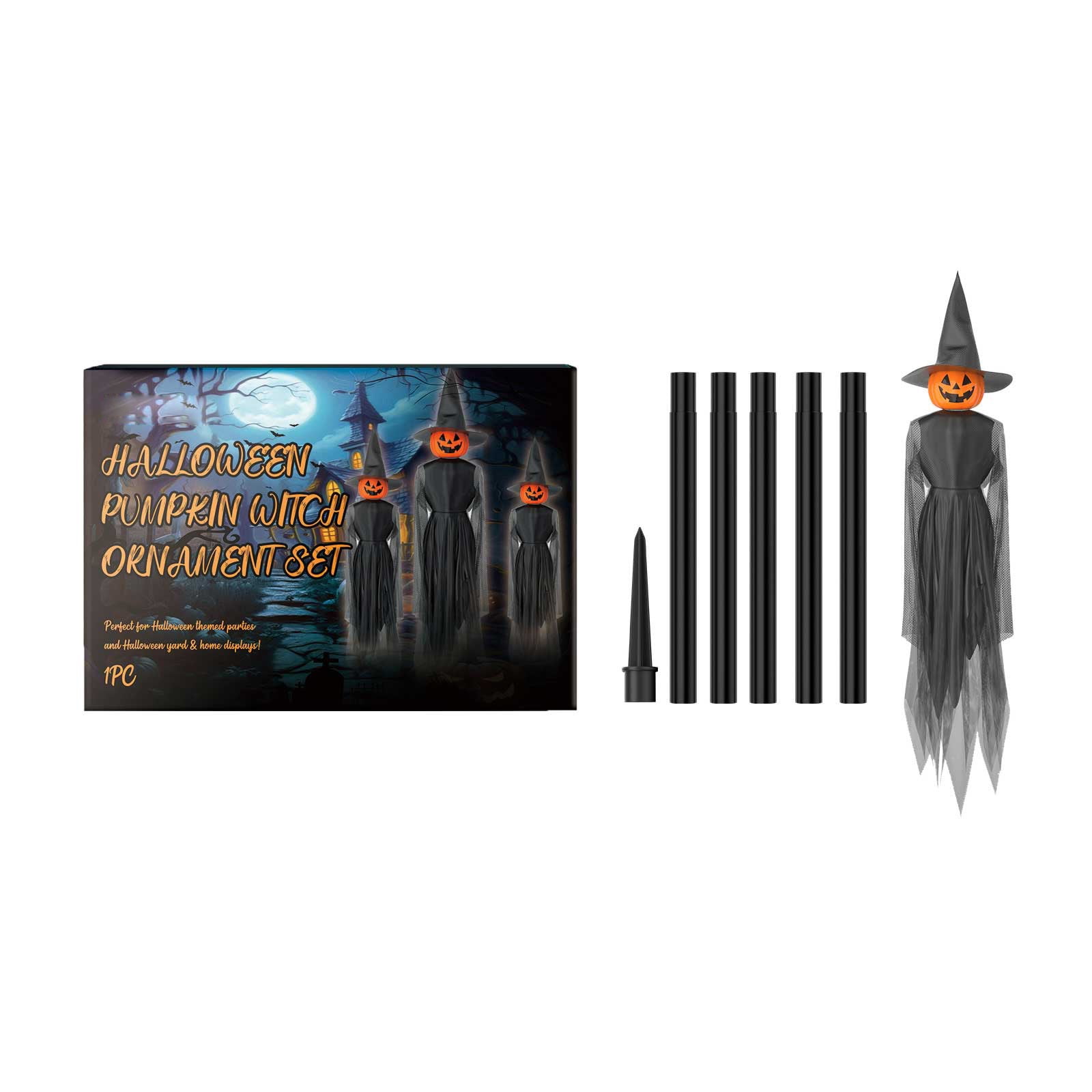 Happy Sign Decoration Witch Legs Hat Hanging Wooden Wall Version Front ...