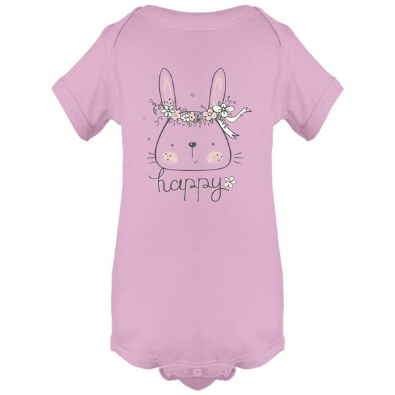 Happy Simple Bunny Bodysuit Infant -Image by Shutterstock, 24 Months