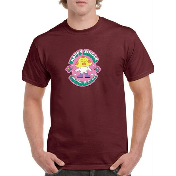 Happy Single Awareness Day T-Shirt Men -Smartprints Designs, Male Large