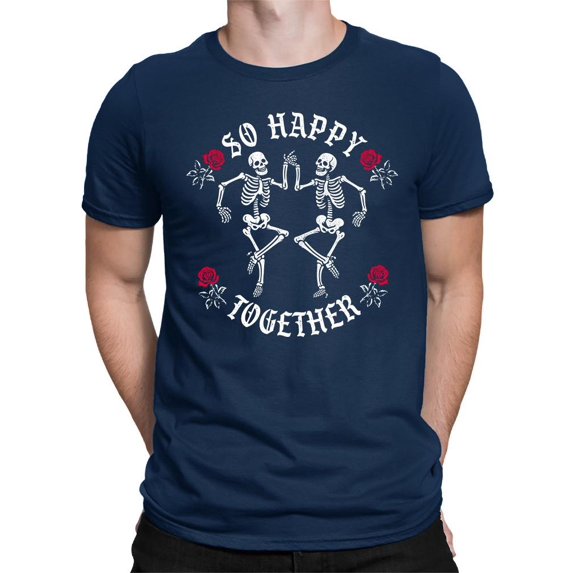 Happy Skeletons Graphic Shirt T-shirt Color Men's