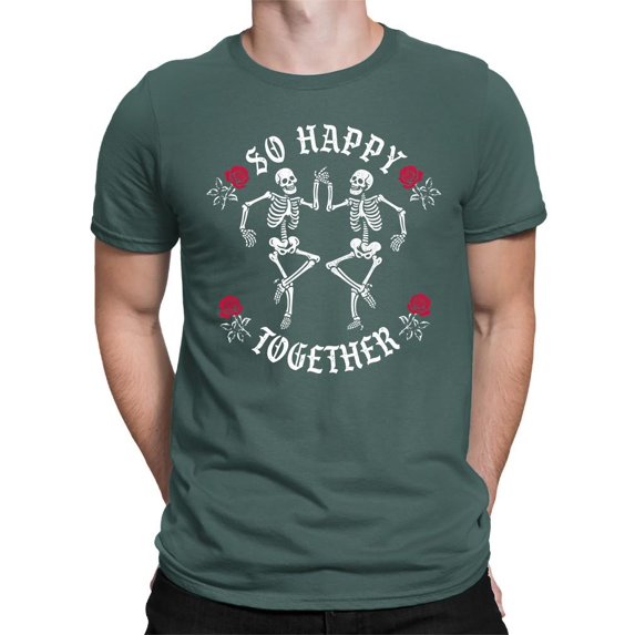 Happy Skeletons Graphic Shirt T-shirt Color Men's