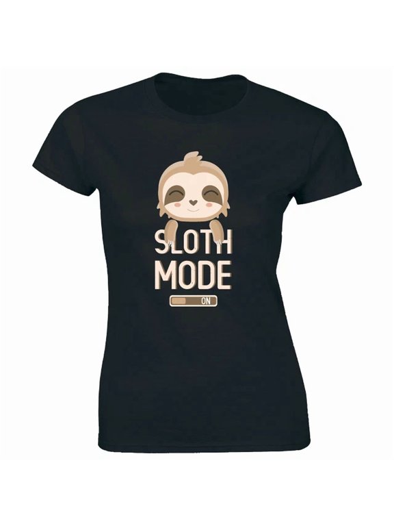 Happy Sloth Mode On Lazy Sleeping Women's Cute Graphic Design For Everyday Style T-Shirt, Size S-5XL