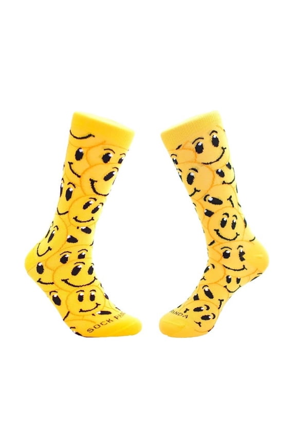 Happy Smiley Face Socks from the Sock Panda Size: Adult Medium