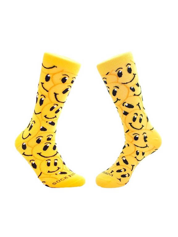 Happy Smiley Face Socks from the Sock Panda Size: Adult Medium