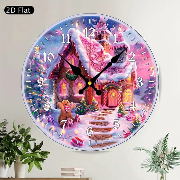 Happy Smiling Watermelon Welcome Round Wall Clock for Kitchen Kids Room