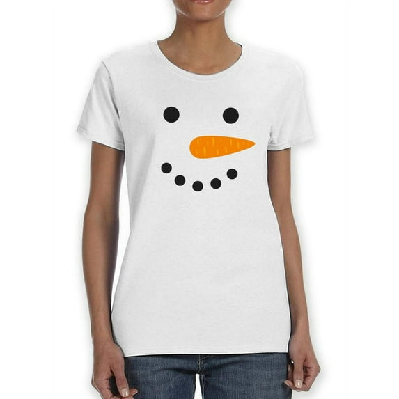 Happy Snowman T-Shirt Women -Smartprints Designs, Female x-Large