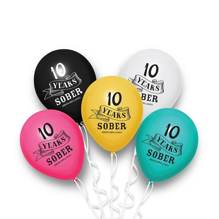 Happy Soberversary Balloons, Sobriety Milestone Celebrations