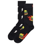 Happy Socks 2 Pack Unisex Socks - Gift Box, Mixed Colours Blast Off Burger 36-40 Uk 4-7