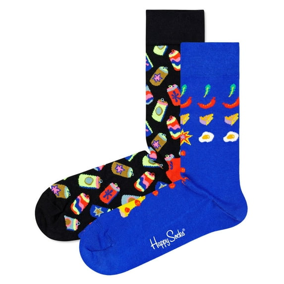 Happy Socks 2 Pack Unisex Socks - Gift Box, Mixed Colours Friday Night 36-40 (Uk 4-7)