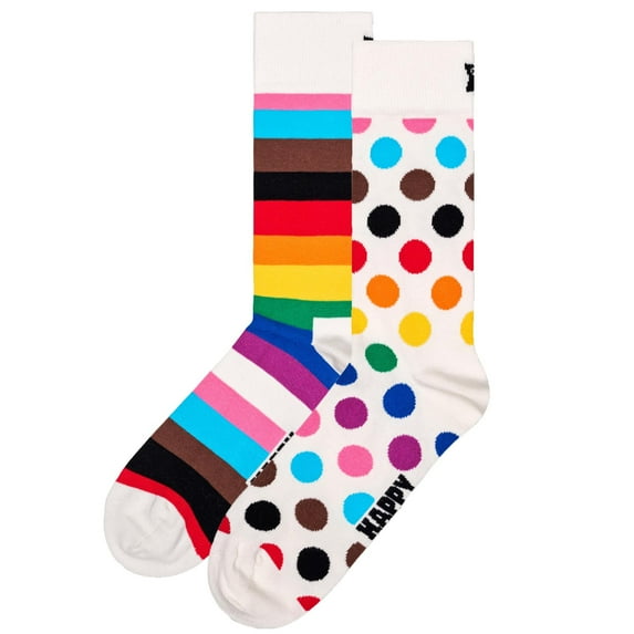 Happy Socks 2 Pack Unisex Socks - Gift Box, Mixed Colours Pride 2 41-46 (Uk 7,5-11,5)