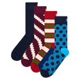 thumbnail image 1 of Happy Socks 4 Pack Unisex Socks, Gift Box, Mixed Colours New Vintage 2 41-46 (Uk 7,5-11,5), 1 of 8