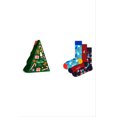 thumbnail image 1 of Happy Socks Decoration Time Assorted 3-Pack Cotton Blend Crew Socks Gift Box Blue Size 10-13, 1 of 3