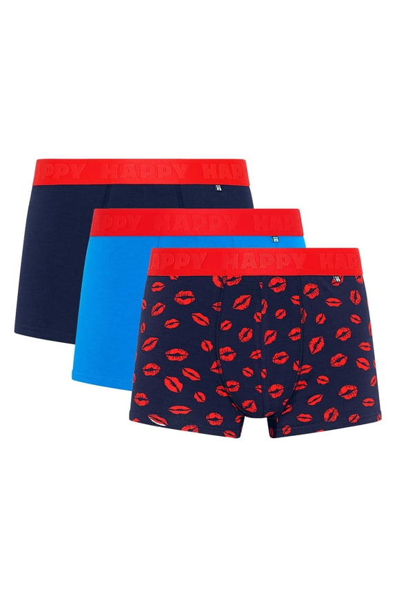 Men Boxer Shorts Cotton Blue Xl