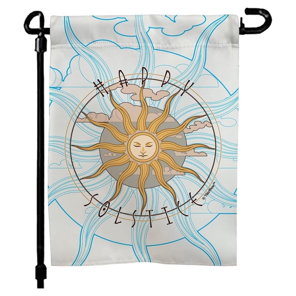 Happy Solstice 12x17 Garden Flag – Seasonal Pagan Outdoor Decor, Summer Solstice Outdoor Yard Decor
