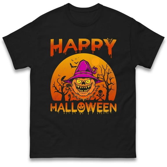 Happy Spooky Halloween Tee – Horror Characters for a Chilling Night