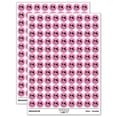 thumbnail image 1 of Happy Spotted Cat Face 200+ Round Stickers - Light Pink - Matte Finish - 0.50" Size, 1 of 3