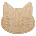thumbnail image 1 of Happy Spotted Cat Face Wood Shape Unfinished Piece Cutout Craft DIY Projects - 6.25 Inch Size - 1/4 Inch Thick, 1 of 7