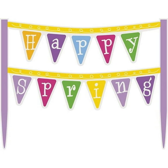Happy Spring Cake Banner