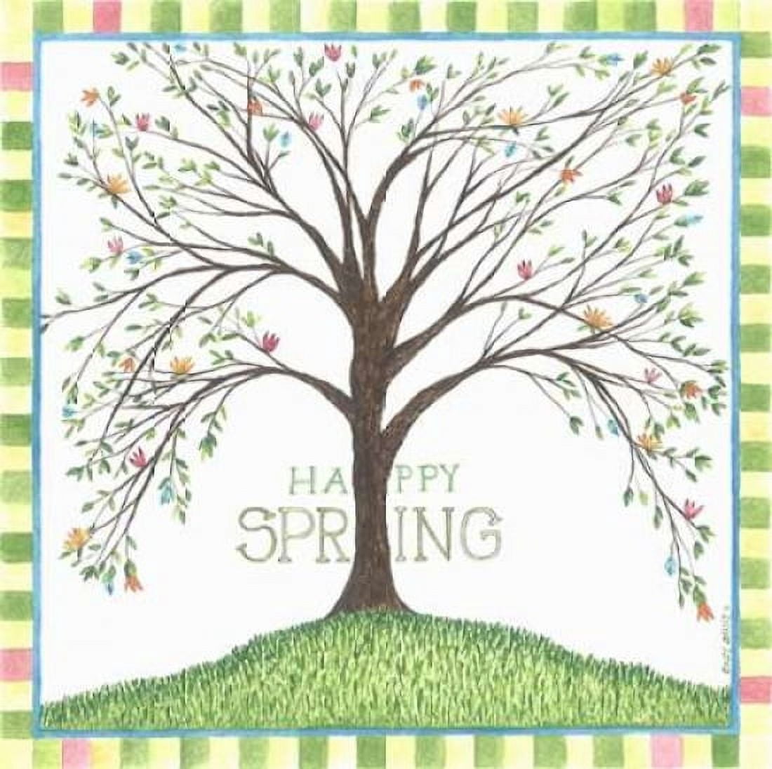 Happy Spring Canvas Art - Cindy Shamp (24 x 24)