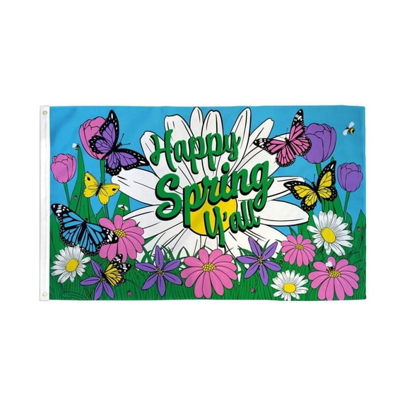 Happy Spring Y'all Flag 3x5ft Poly
