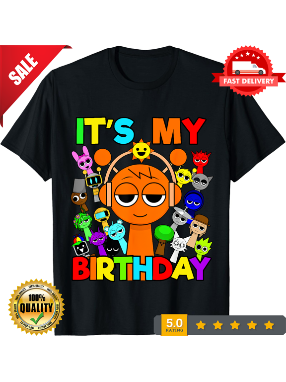 Happy Sprunki for Birthday decoration for Boys and Girls T-Shirt, ULTRA LIMITED-TH84522