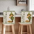 thumbnail image 1 of Happy St. Chair Covers Set of 4 Patrick's Day Retro Elves with Coin Linen Chair Back Covers Stretch Removable Washable Slipcovers Protector for Dining Room Kitchen Party Decor, 1 of 5