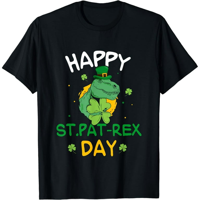 Happy St Pat-Rex Day Shirt For Boys Dinosaur St Patricks Day T-Shirt Happy St Pat-Rex Day Shirt For Boys Dinosaur St Patricks Day T-Shirt