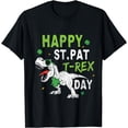 thumbnail image 1 of Happy St Pat Rex Day Shirt St Patricks Dinosaur Toddler Boys T-Shirt, 1 of 3